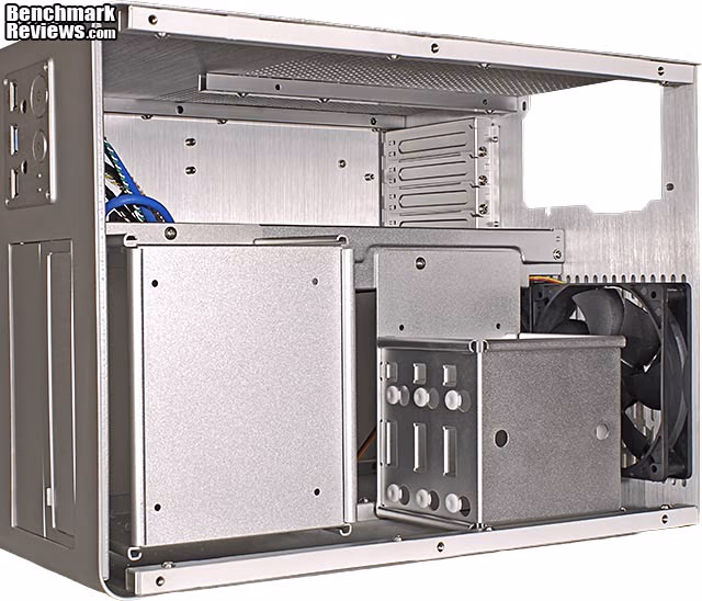 XIGMATEK Gigas MicroATX PC Case Open, top view