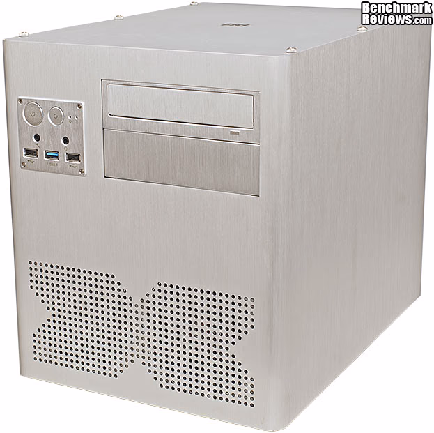 XIGMATEK Gigas MicroATX PC Case Right Front, top view