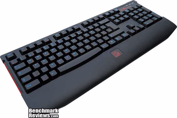 Tt eSPORTS Knucker Gaming Keyboard Left, angle view