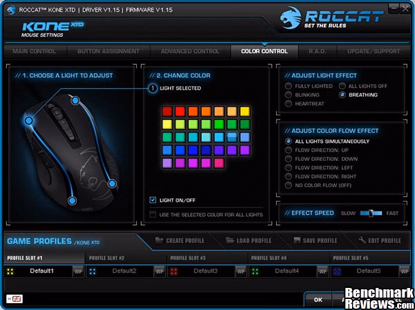 ROCCAT Kone XTD User Interface