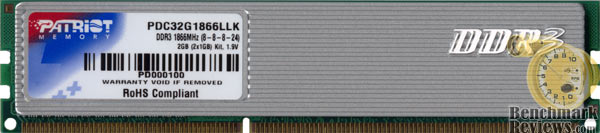 Patriot PC3-15000 High-Speed DDR3 1866MHz 2GB RAM Kit PDC32G1866LLK 