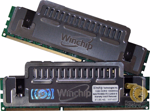 Winchip PC3-10666 CL8-8-8-15 64A0TRHN8G17E DDR3 1333MHz 2x1GB 1.65V RAM Kit