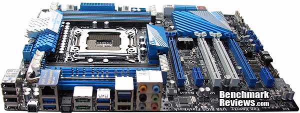 ASUS P9X79 Pro Motherboard IO, side view