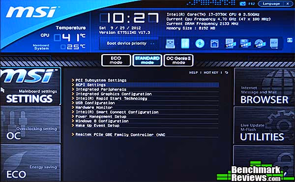 MSI z77 Mpower Clickbios, main