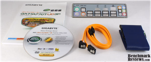 Gigabyte ma770t ud3p, accessories