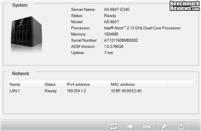 ASUSTOR AS 640T NAS Server Finder, screen