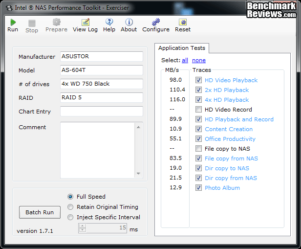 ASUSTOR AS 640T NAS Server NASPT Run