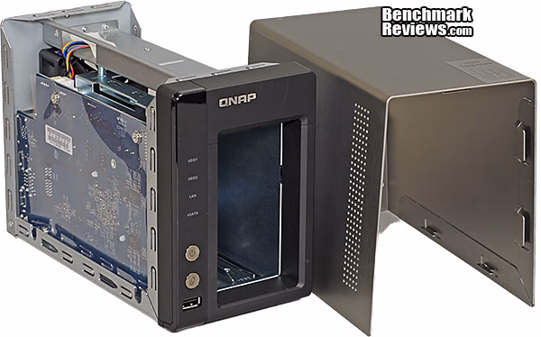 QNAP TS 219P Turbo NAS Server L Front Cover Off