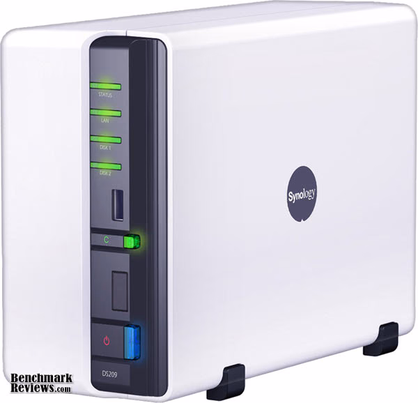 Synology DS209 NAS, corner view