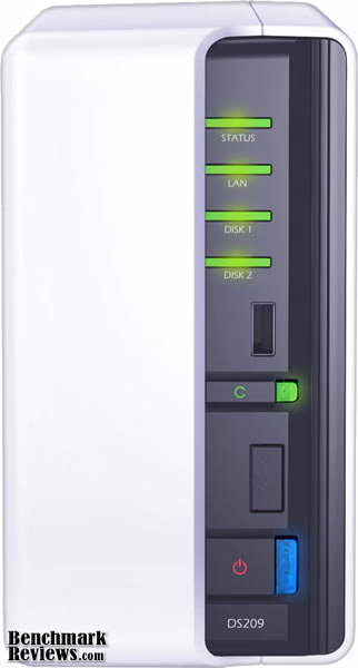 Synology DS209 NAS, front view