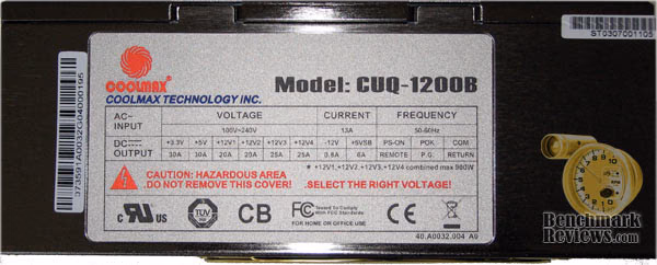 CoolMax CUQ-1200B 1200W Modular Power Supply Unit