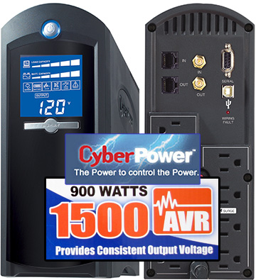 CyberPower CP1500AVRLCD 1500VA 900W LCD UPS