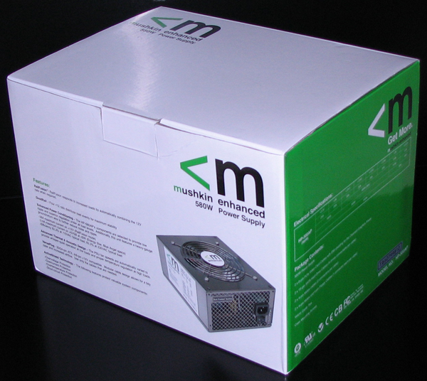 Mushkin HP-580AP Retail Packaging: Back