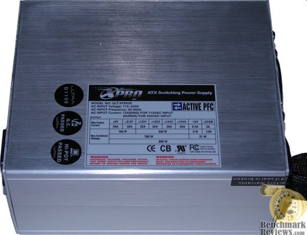 Ultra X-Pro 800W Aluminum PSU ULT33185 