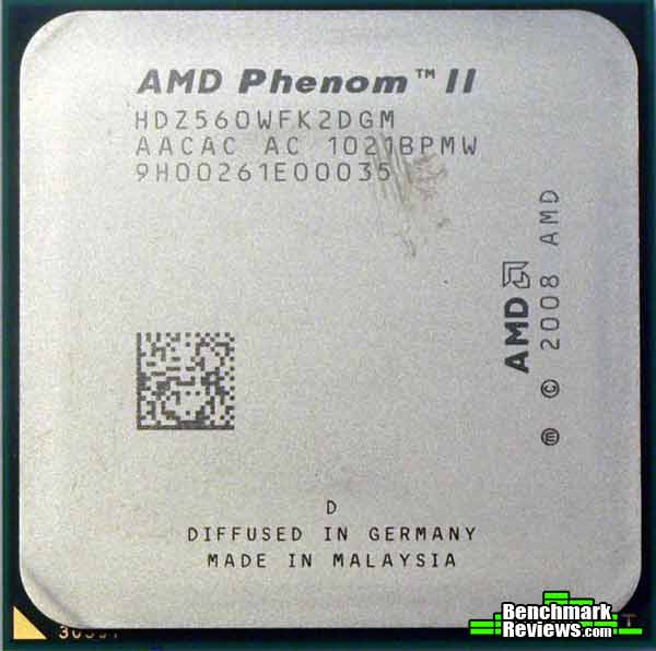 Phenom II X2 560BE CPU, front view
