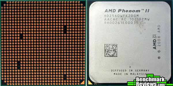 Phenom II X2 560BE CPU Front, back view