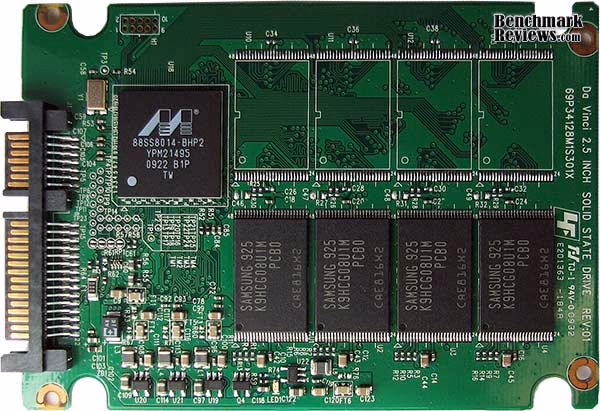 Marvell Da Vinci SSD Controller PCB, top view