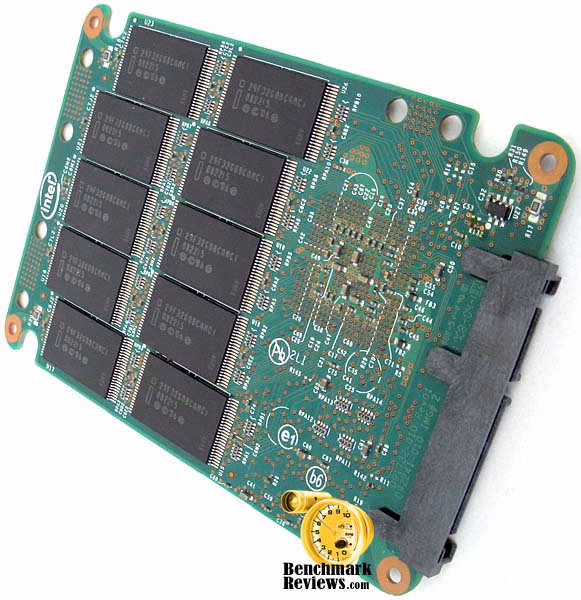 Intel X25 M Open, bottom view