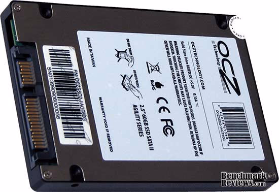 OCZ Agility Ssd Bottom, corner view