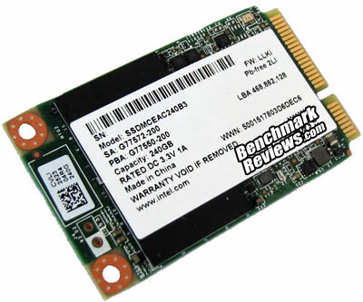 Intel 525 SSD mSATA Solid State Drive, corner view