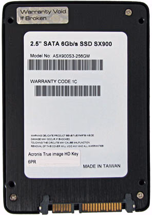 ADATA XPG SX900 SSD, bottom view
