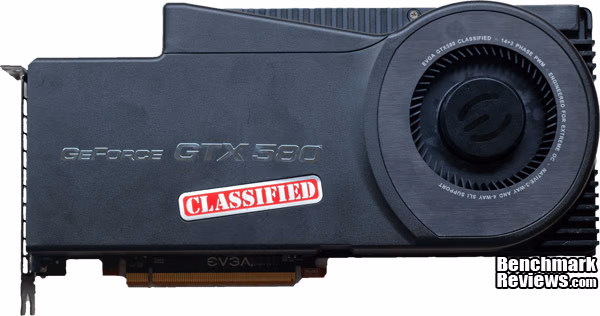 EVGA GTX 580 Classified, top view