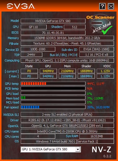OC Overclocked Info