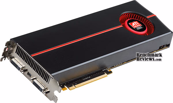 ATI Radeon HD 5970 Hemlock GPU Video Card, angle view