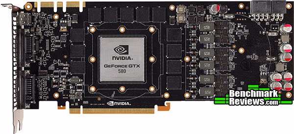 NVIDIA GeForce GTX580 PCB, top view