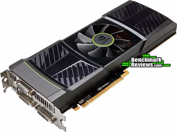 NVIDIA GeForce GTX 590, angle view