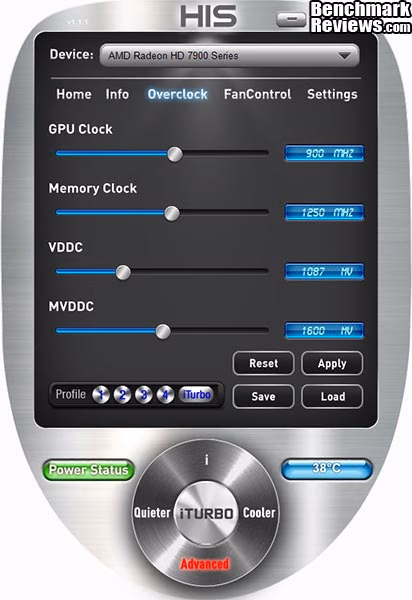HIS HD7950 IceQ Turbo 3GB iTurbo Overclocking