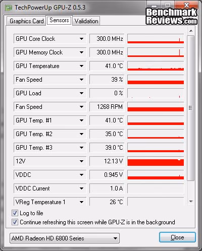 HIS HD6850 IceQ X Turbo GPU Z Sensors Idle