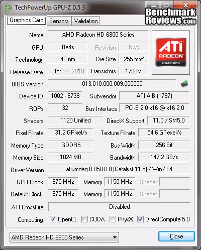 HIS HD6870 IceQ X Turbo X GPU Z