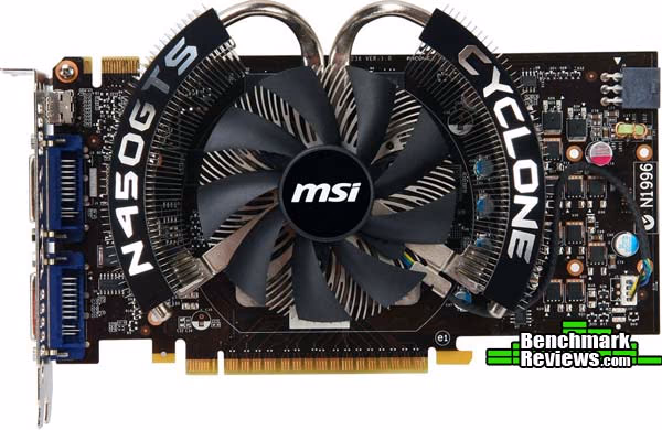 MSI N450GTS, front view