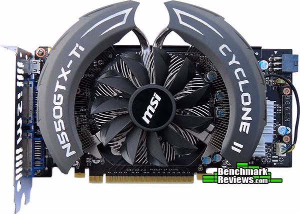 MSI N550GTX Ti Cyclone II OC Top View