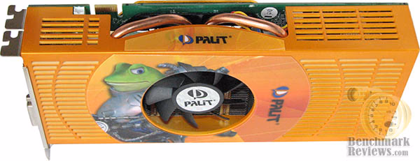 Palit 9600 GT Top, angle view