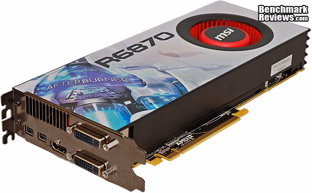 MSi R6870 Radeon Video Card IO, bottom view
