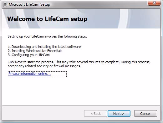 Microsoft Lifecam Cinema Webcam Install1